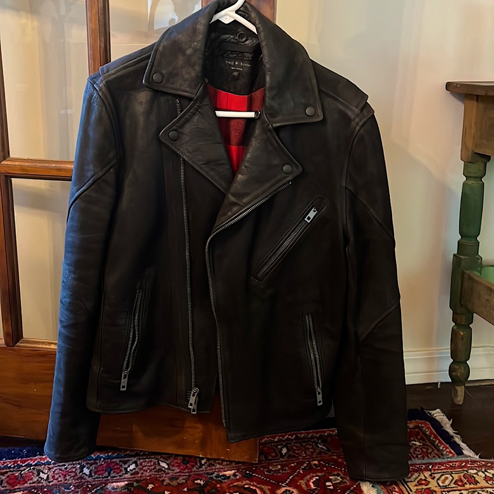 EUC Rag and Bone Black leather jacket
